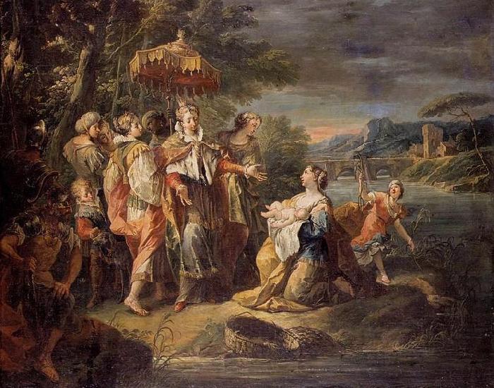 Gaspare Diziani Finding of Moses Sweden oil painting art